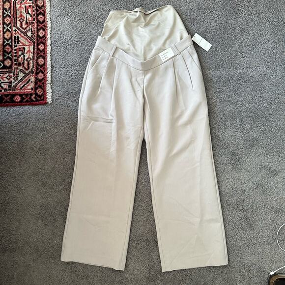 NWT: Abercrombie Wide Leg Maternity Trousers - Picture 1 of 8